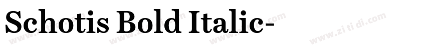Schotis Bold Italic字体转换